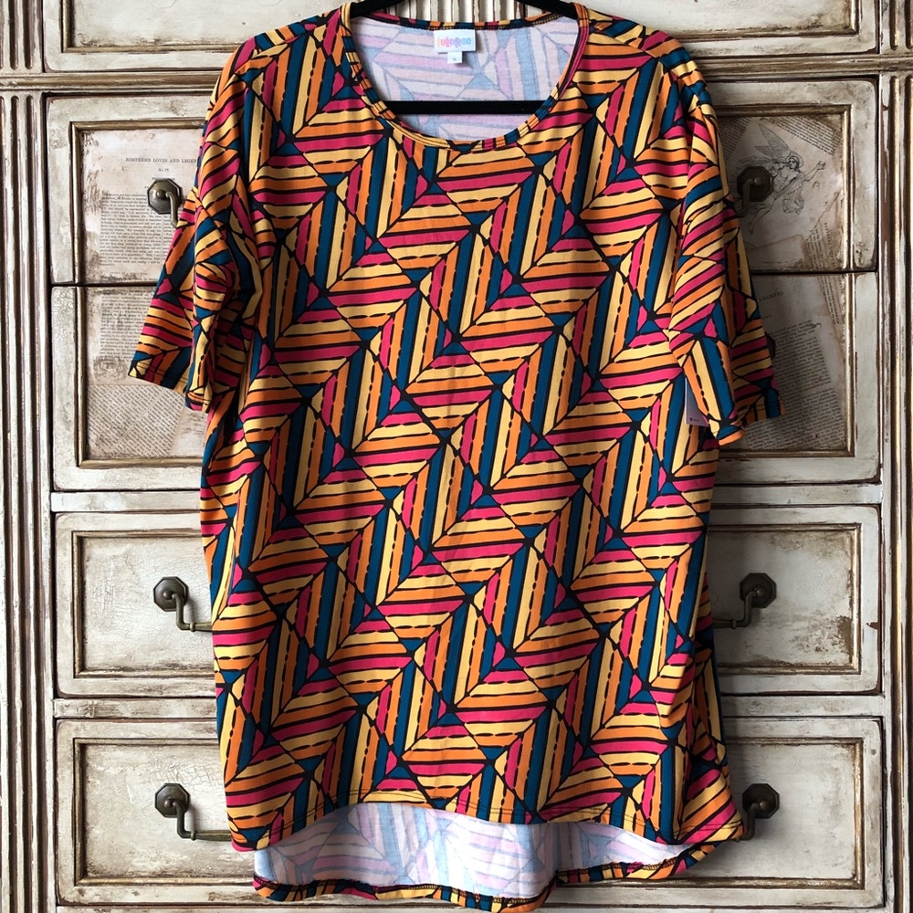 ♦️2/$30 LuLaRoe Irma Tunic Top Rainbow!